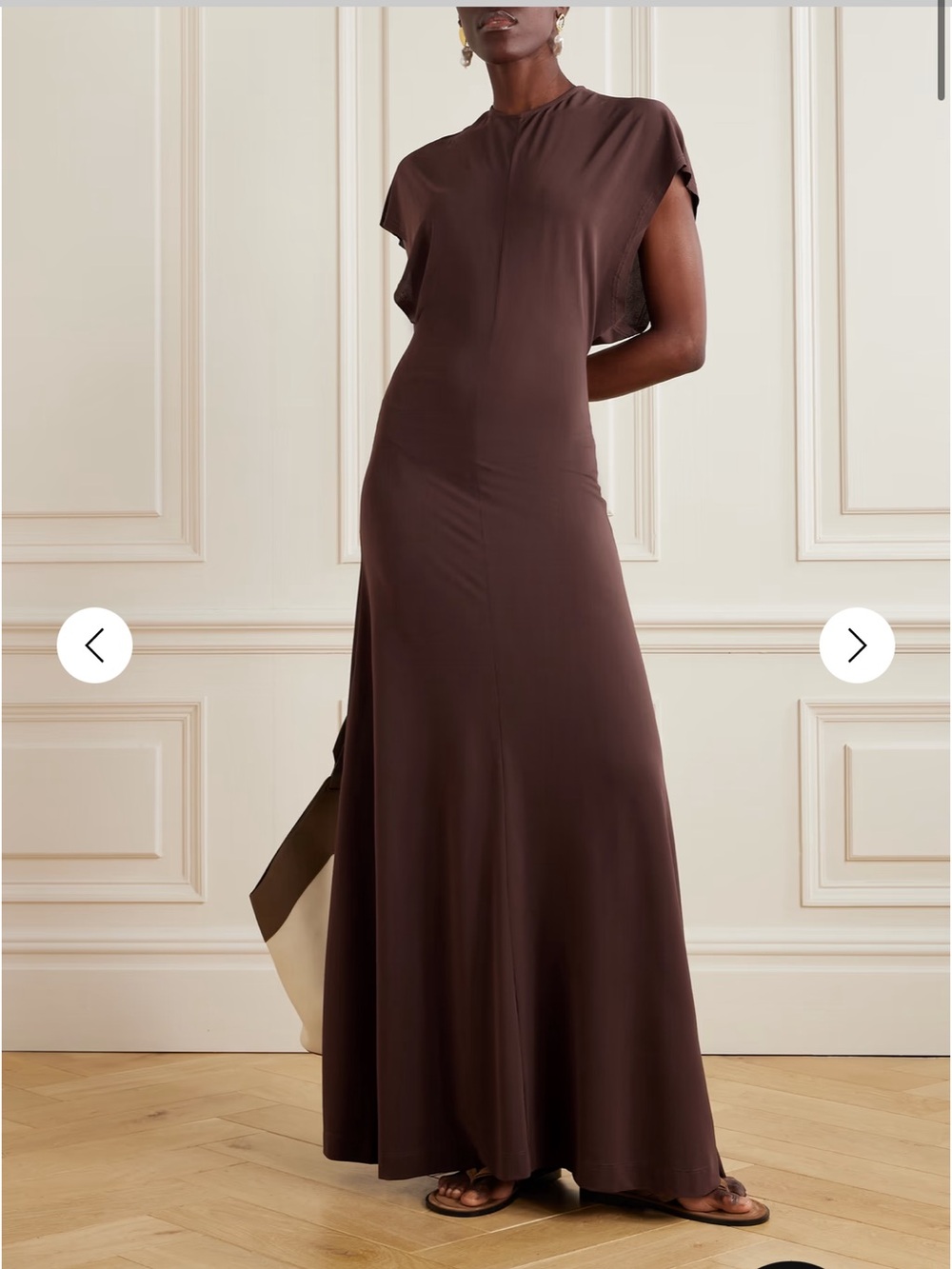 Faithfull the Brand Vida Maxi Dress Brown Jersey 12